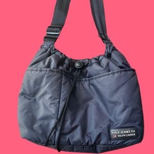 Blue nylon Ralph Lauren adjustable bag